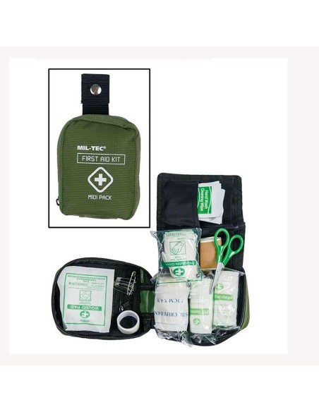 Kit de primeros auxilios de supervivencia verde, paquete de 255 unidades,  estilo militar, kit de primeros auxilios Molle, paquete de 255 suministros